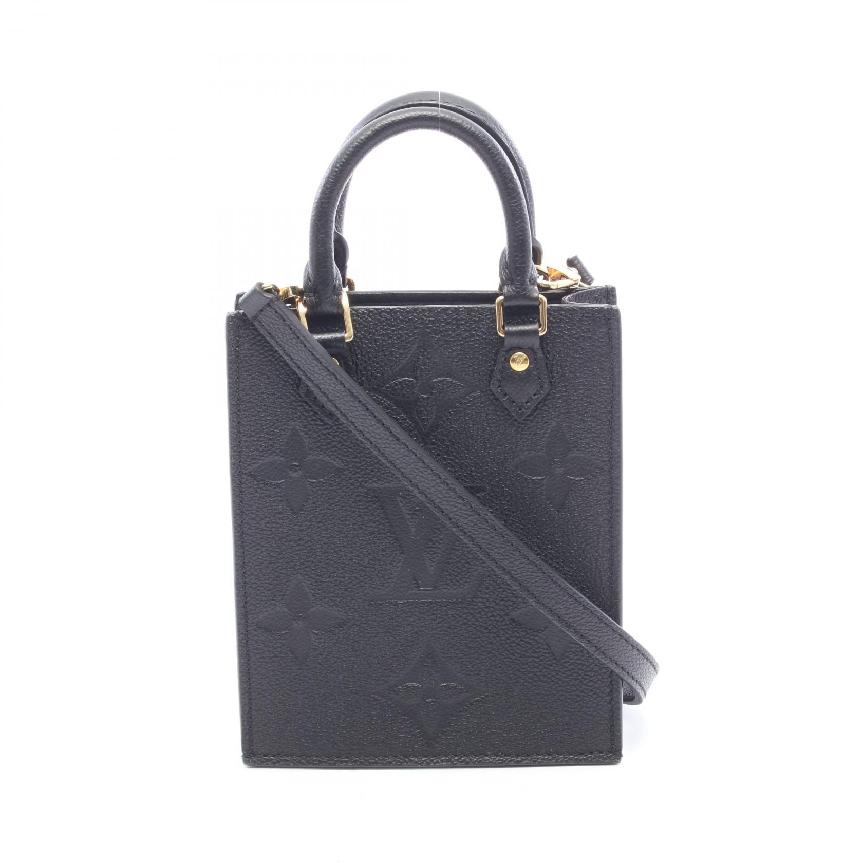 ルイ・ヴィトン LOUIS VUITTON プティット サックプラ モノグラムアンプラント ノワール 2WAY ハンドバッグ バッグ レザー モノグラム・アンプラント ノワール レディース ブラック系 M80478 【中古】