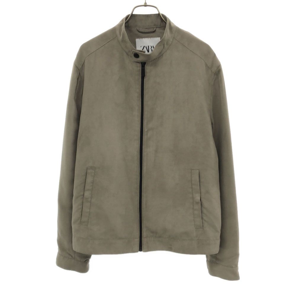 ZARA スエードライク ジップジャケット