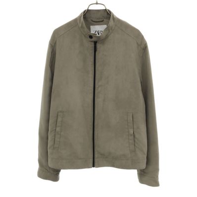 ZARA スエードライク ジップジャケット