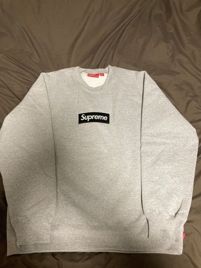 Supreme Box Logo Crewneck "Heather Grey" (22FW)