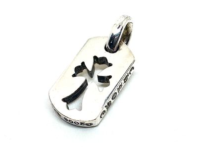 Chrome Hearts Dog Tag Tiny Cut Out Cross "Silver"