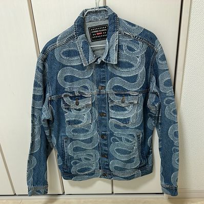 Supreme x HYSTERIC GLAMOUR Snake Denim Trucker Jacket "Blue"