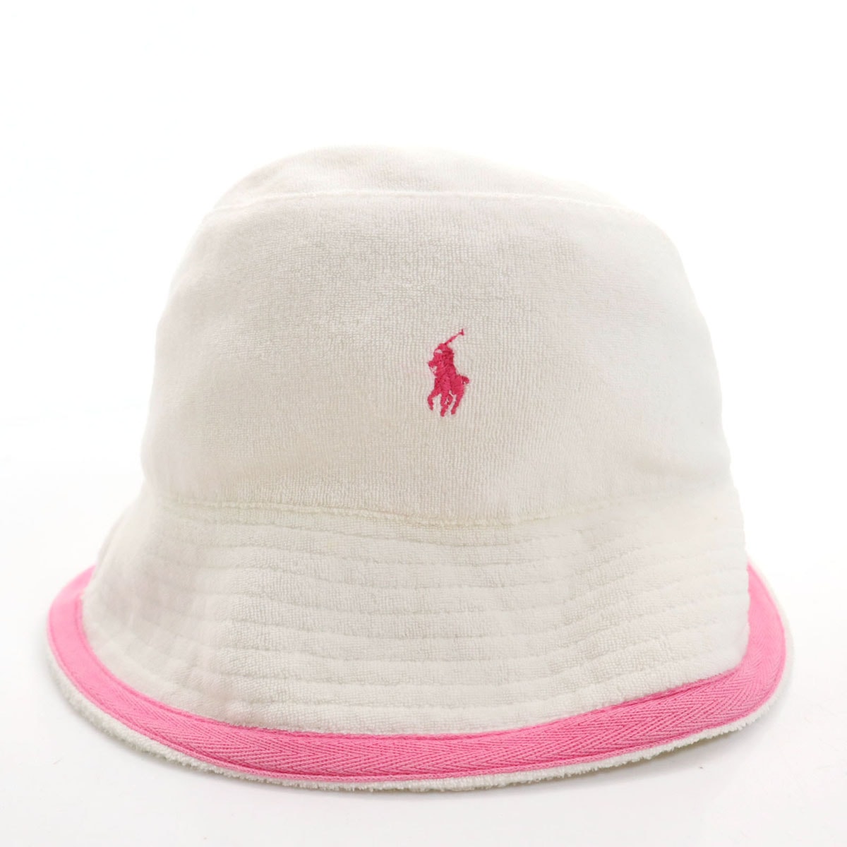RALPH LAUREN ラルフローレン パイル地 バケット ハット ホワイト