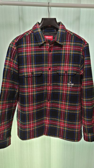 Supreme Quilted Plaid Flannel Shirt "Black"