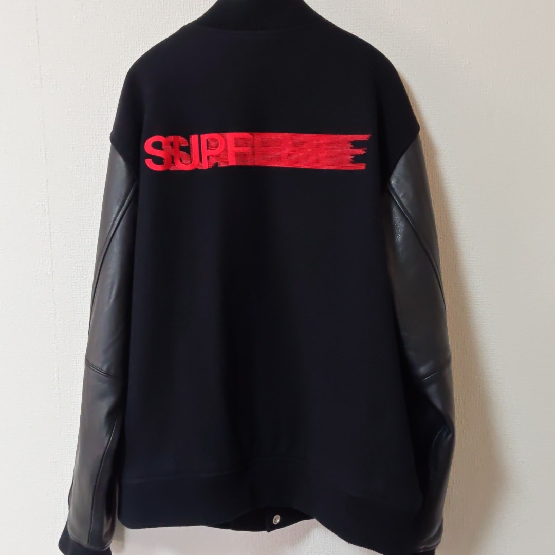 Supreme Motion Logo Varsity Jacket "Black"