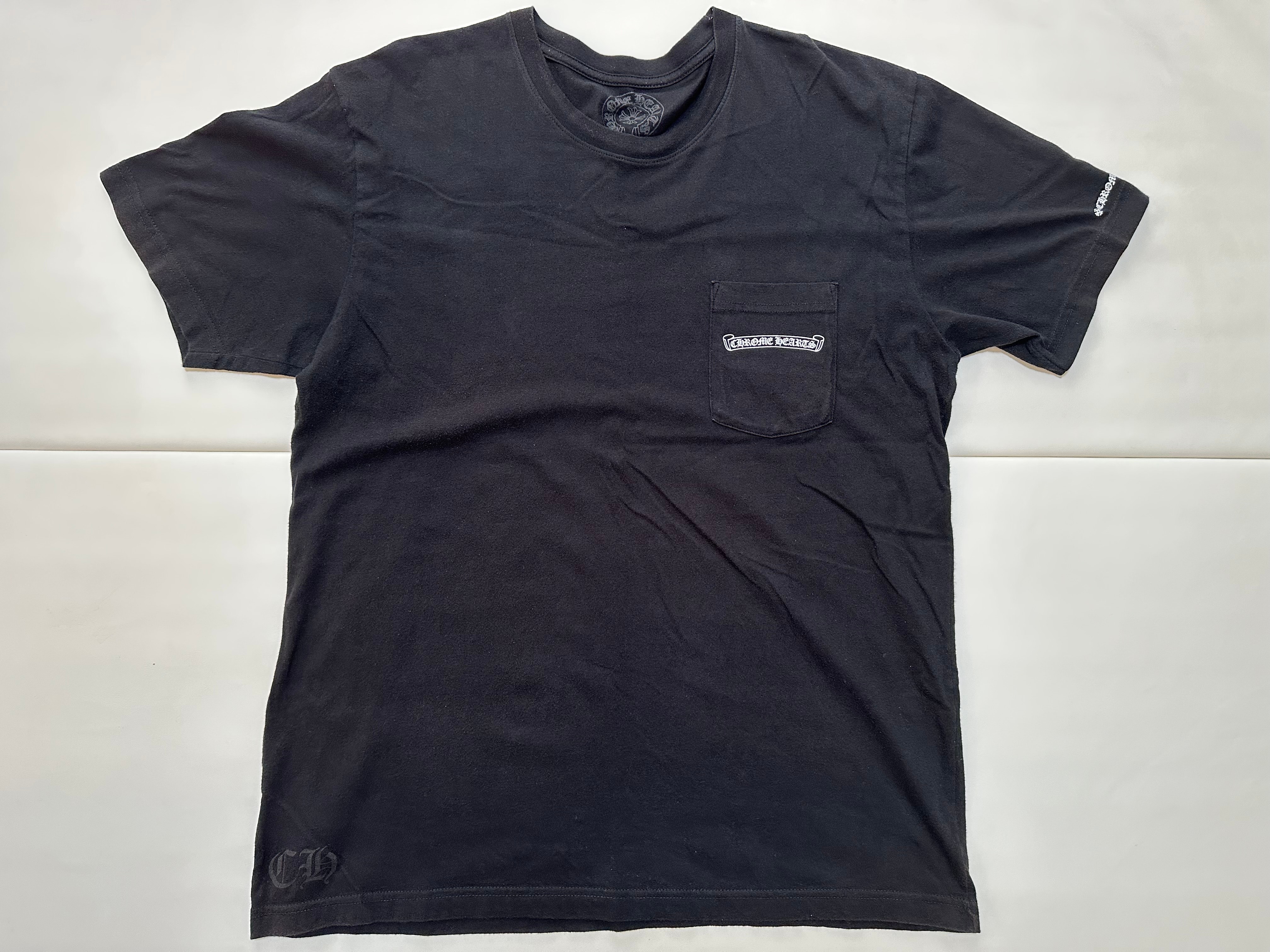 Chrome Hearts Scroll Label Back Arche Logo T-Shirt "Black"