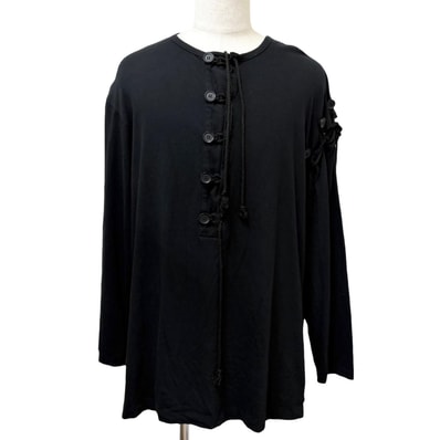 美品 ヨウジヤマモトプールオム 長袖Tシャツ ブラック メンズ 3