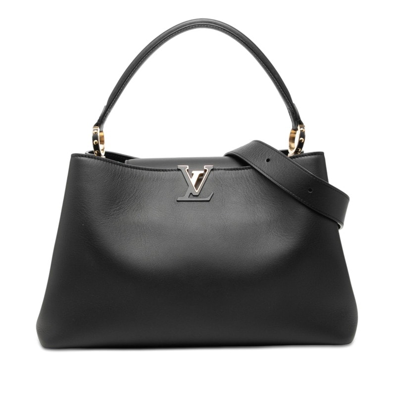 ルイ ヴィトン カプシーヌ スープルGM ハンドバッグ ショルダーバッグ 2WAY M24607 ブラック レザー レディース LOUIS VUITTON 【中古】