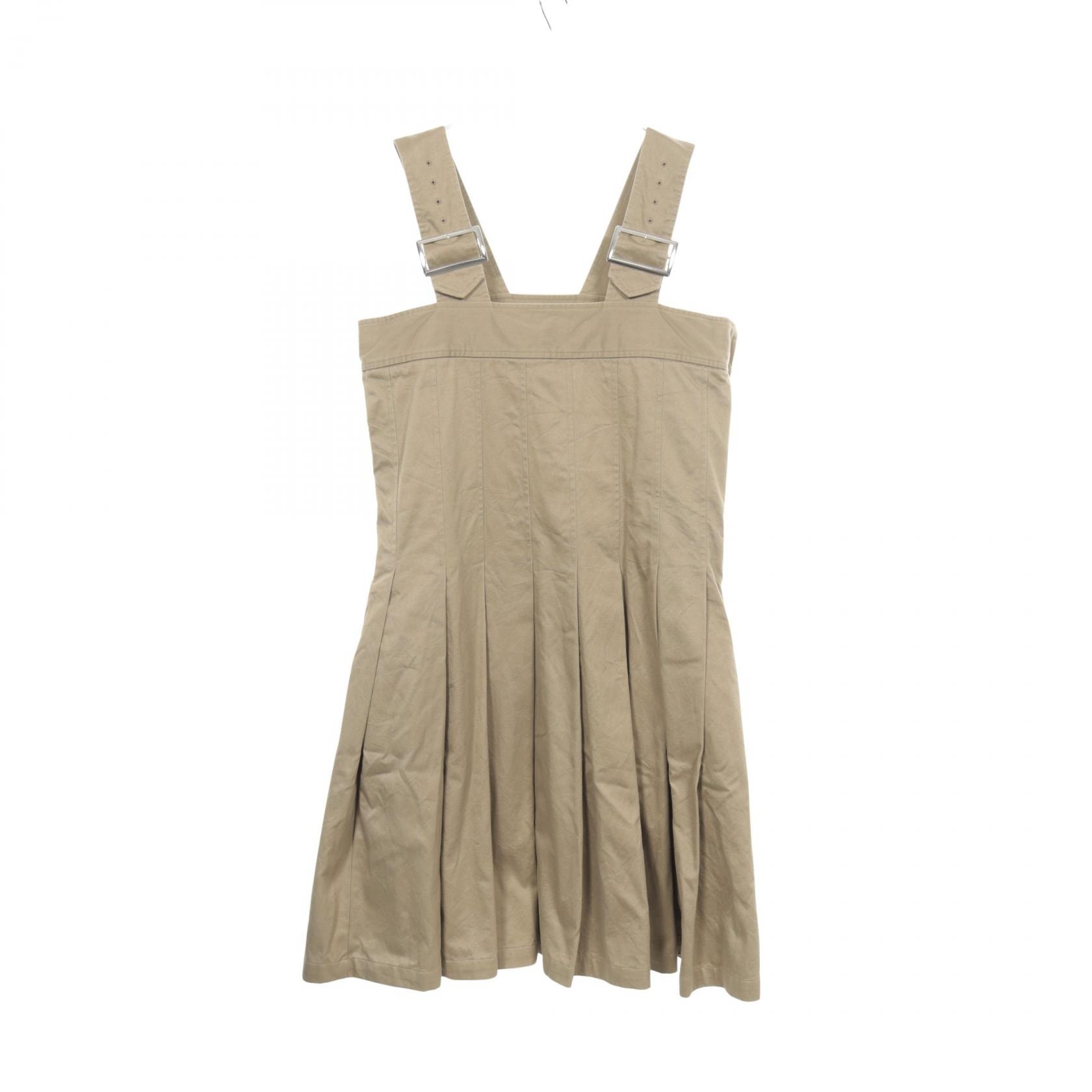コムデギャルソン COMME des GARCONS プリーツ サロペット ワンピース 衣料品 トップス コットン レディース ベージュ系 RO-A006 【中古】