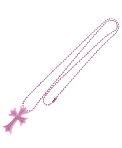 Chrome Hearts Rubber Small CH Cross Silicon Necklace "Pink"