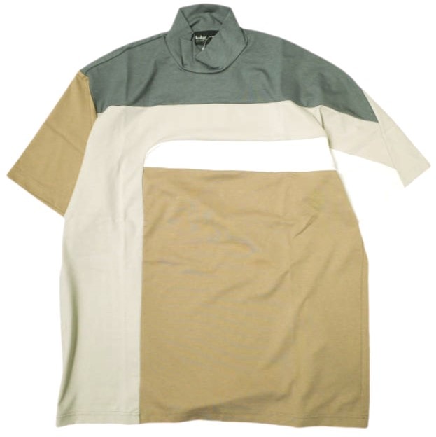 新品 kolor カラー 24SS 日本製 ライトポンチハイネックカットソー 24SCM-T03202 2 BEIGE 半袖 モックネック Tシャツ 定価38,500円 トップス g22137