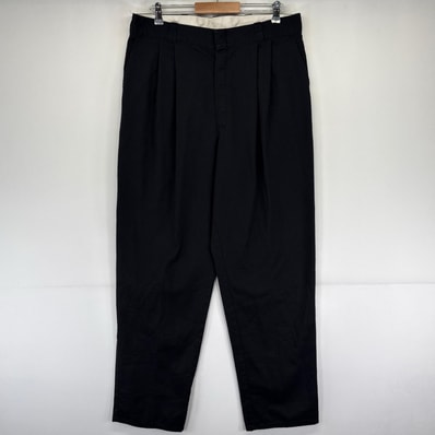 古着 ディッキーズ Dickies パンツ ジッパーフライ ツールポケット 2タック ワンポイントロゴ ブラック系 メンズ