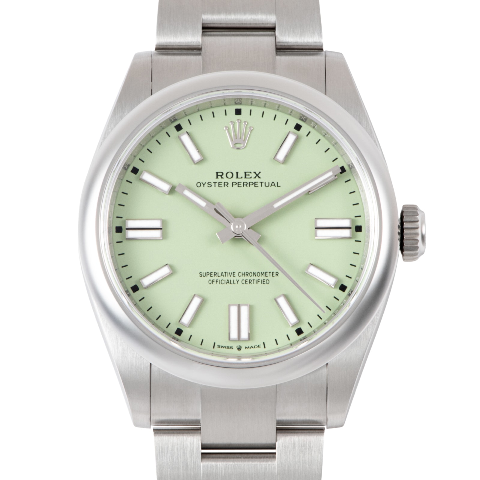 【新品】ROLEX ロレックス 保証書2026年 オイスターパーペチュアル41 ピスタチオ 134300 ステンレススチール【中古】