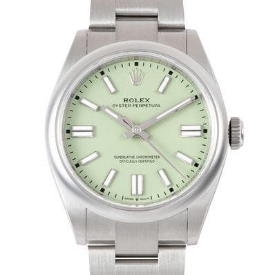 【新品】ROLEX ロレックス 保証書2026年 オイスターパーペチュアル41 ピスタチオ 134300 ステンレススチール【中古】