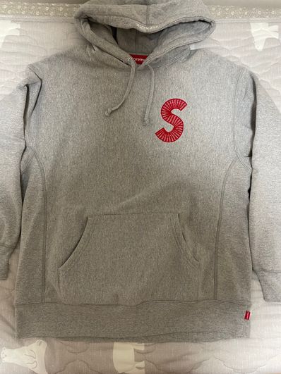 Supreme S Logo Hooded Sweatshirt "Heather Grey" (20FW)