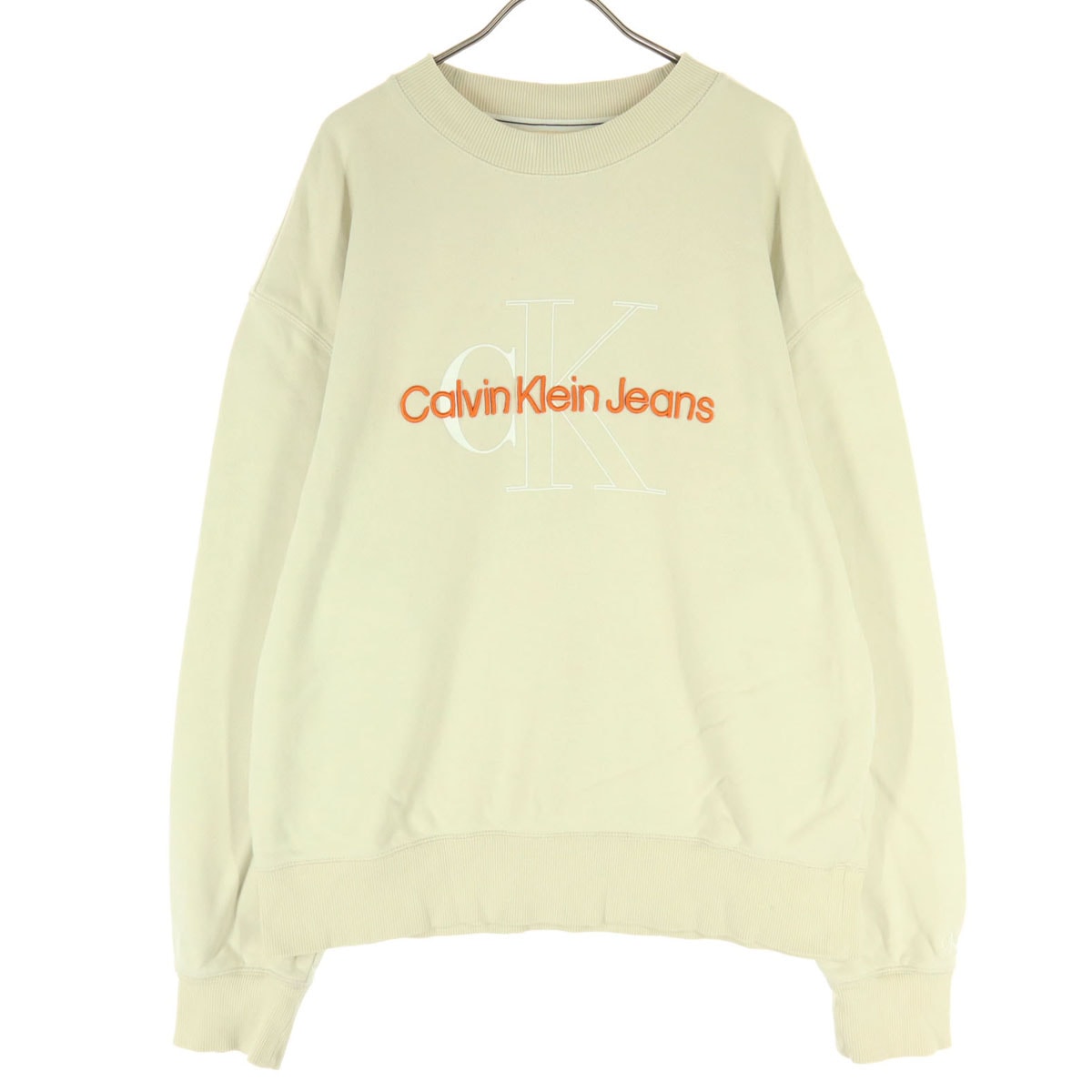 Calvin klein Jeans カルバンクラインジーンズ 長袖 スウェット L ベージュ系