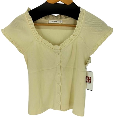 V NECK FRILL RIB トップス【1142960129557】
