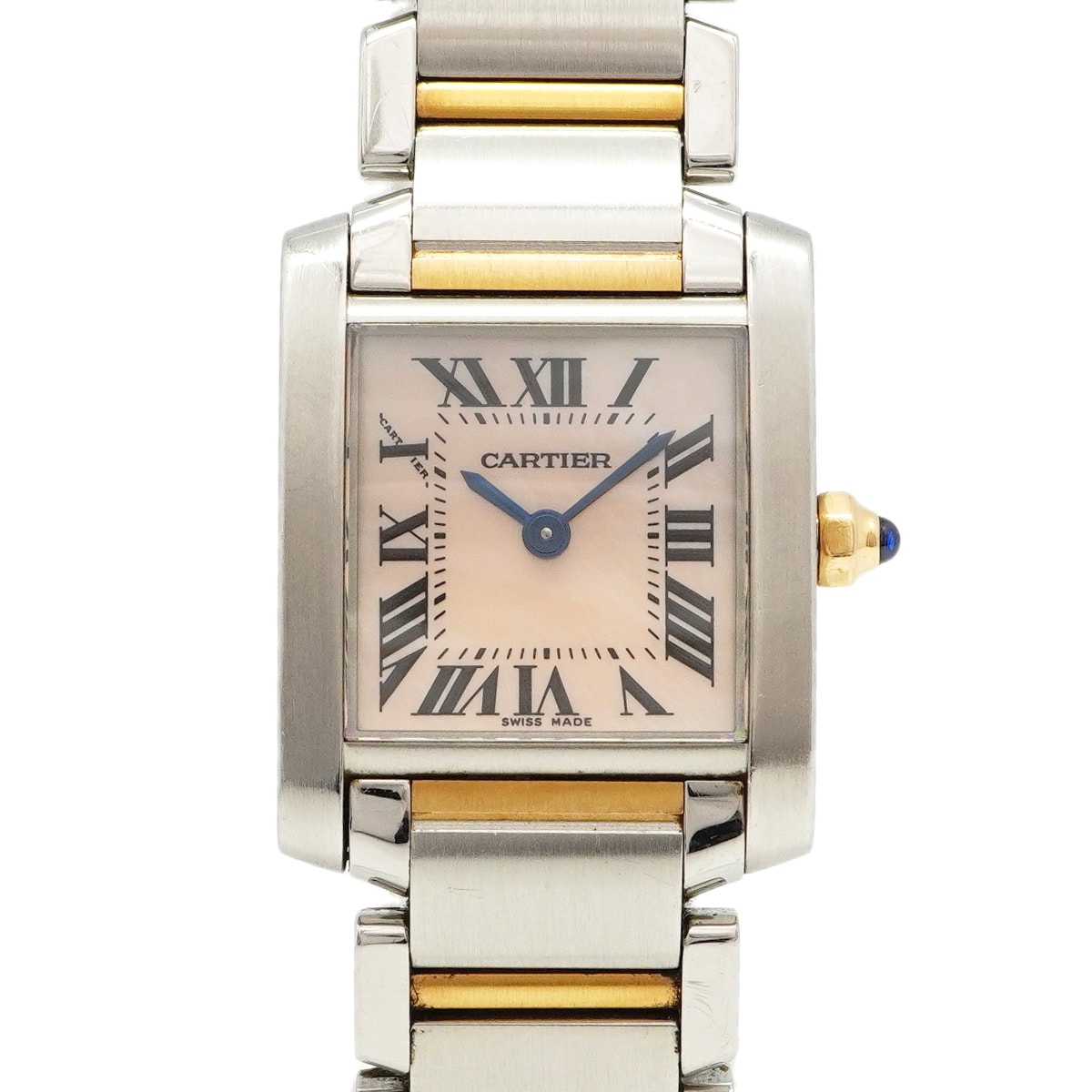 ★最終価格★SALE【6wcd0311】カルティエ タンクフランセーズSM W51027Q4 ピンク文字盤【中古】腕時計 レディース