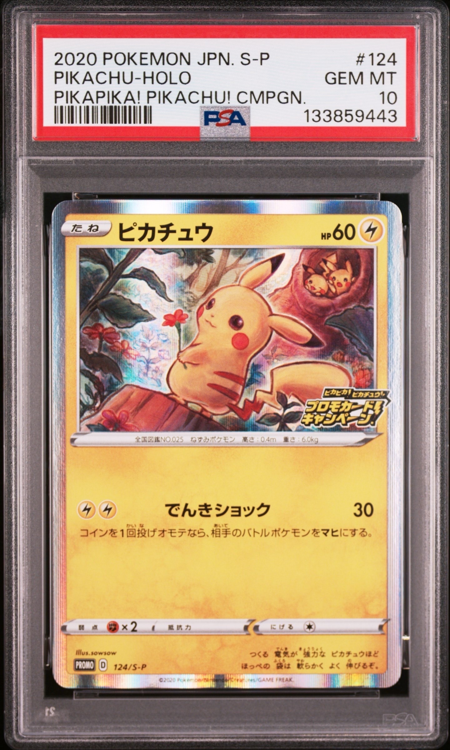 ピカチュウ: プロモ P [S-P 124](ピカピカ!ピカチュウ!プロモカードキャンペーン)