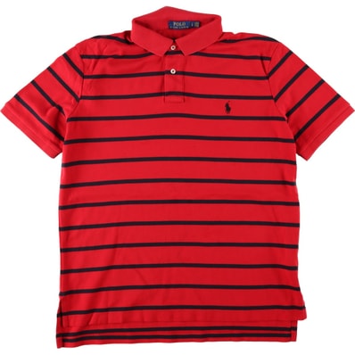 古着 ラルフローレン Ralph Lauren POLO by Ralph Lauren 半袖 ボーダー ポロシャツ メンズL相当/eaa644259