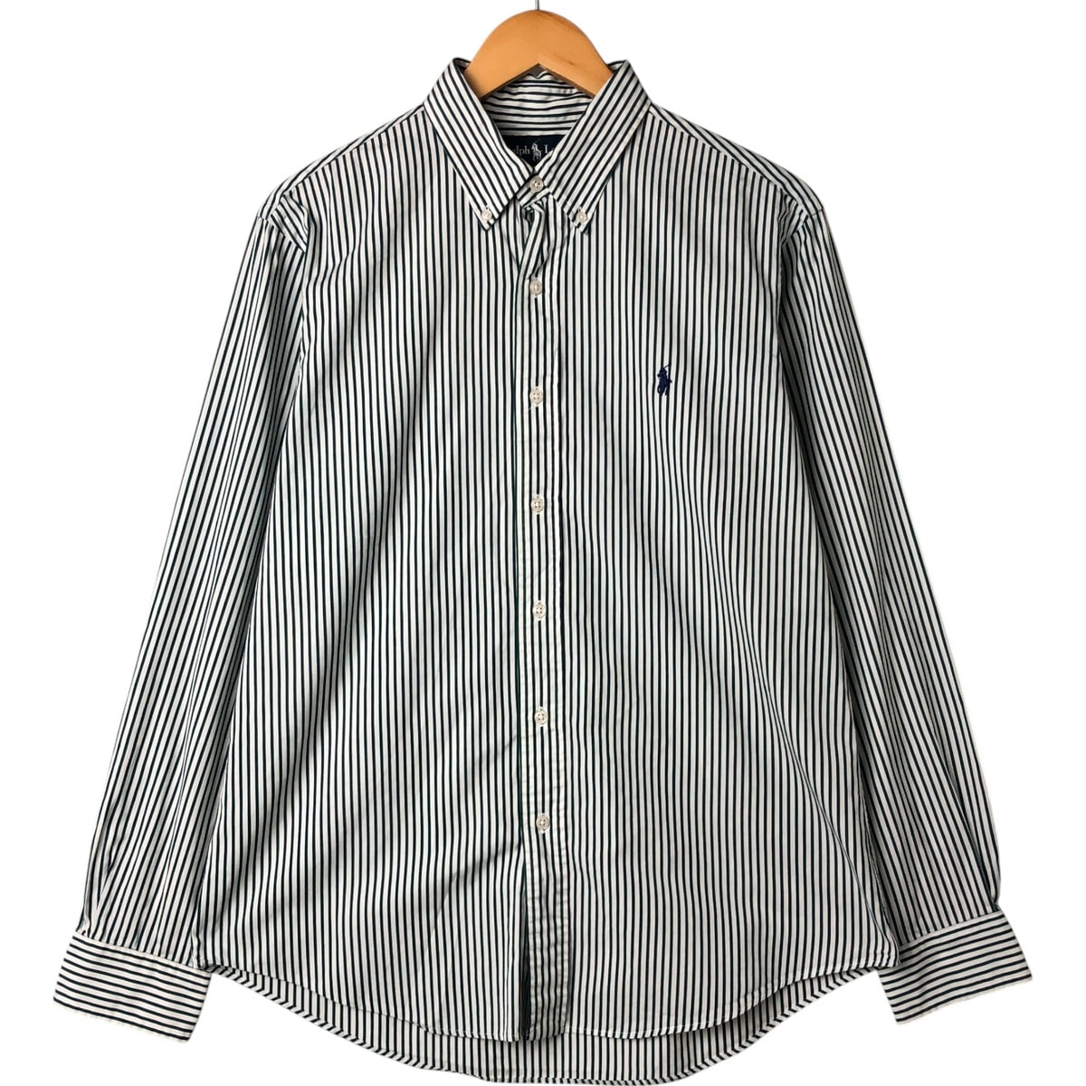 古着 ラルフローレン Ralph Lauren CLASSIC FIT 長袖 ボタンダウンストライプシャツ メンズL相当/eaa540772