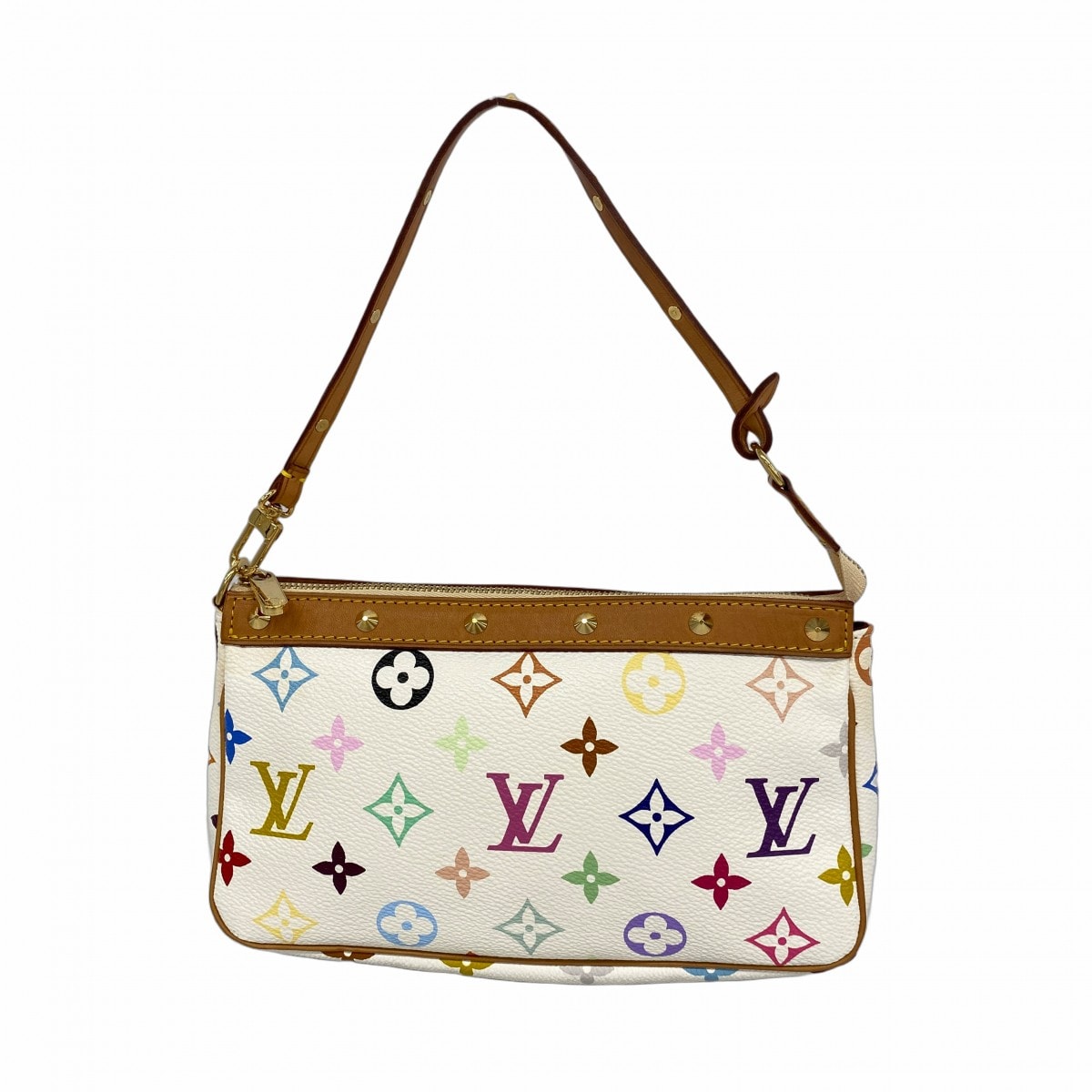 ★最終価格★SALE【6da0134-k】ルイヴィトン ポーチ モノグラム・マルチカラー ポシェットアクセソワール M92649 ブロン【中古】レディース