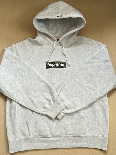 Supreme Box Logo Hooded Sweatshirt "Ash Grey" (23FW)