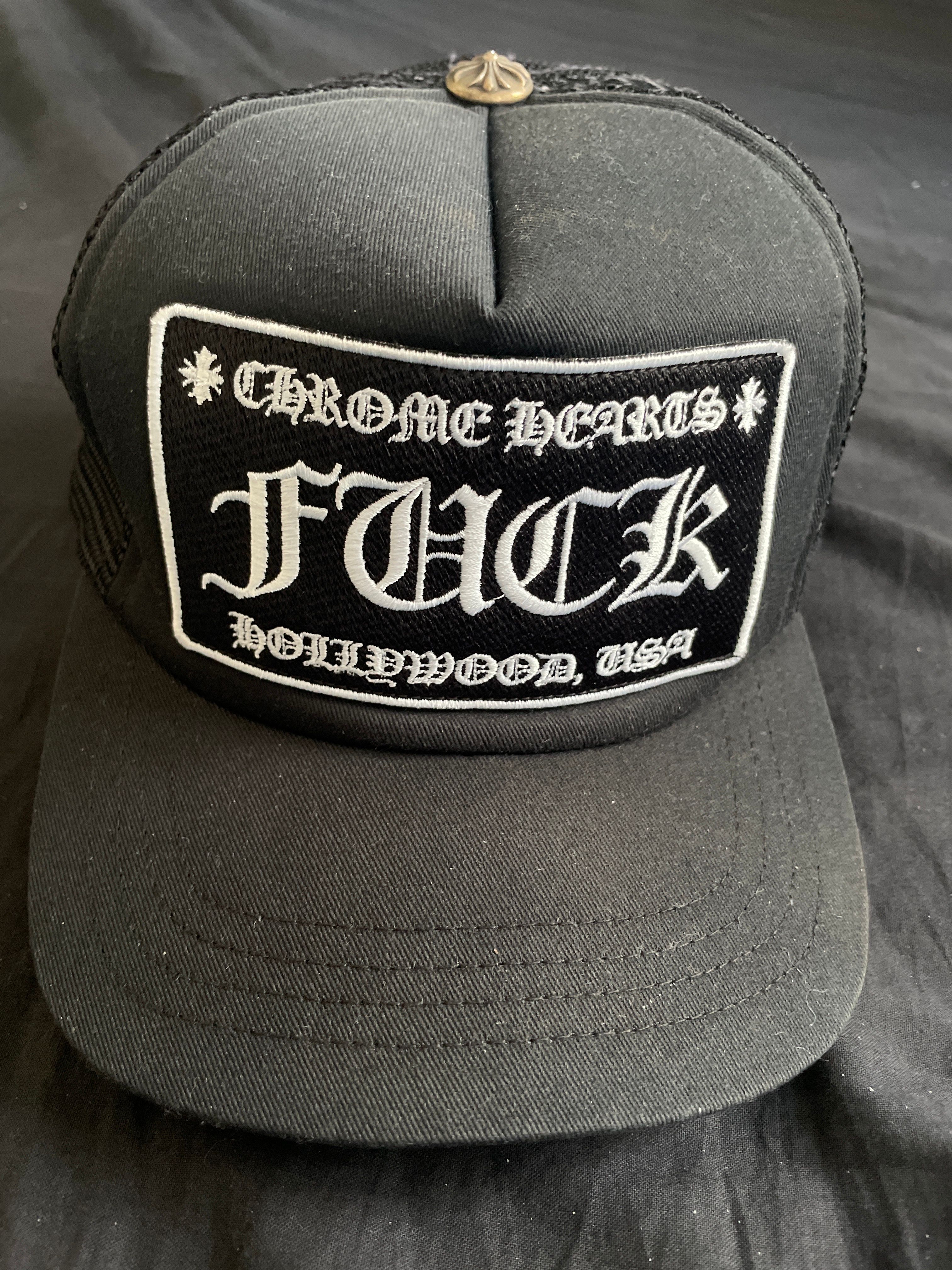 Chrome Hearts Tracker Cap Fuck "Black"