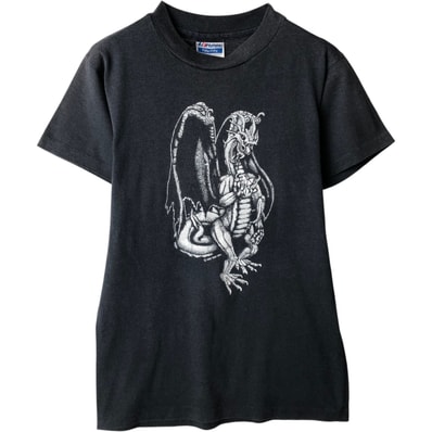 古着 80年代 ヘインズ Hanes Fifty-Fifty 青タグ プリントTシャツ USA製 メンズS相当 ヴィンテージ/eaa639045