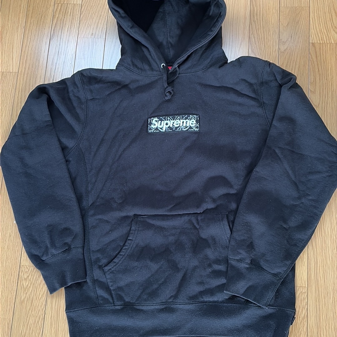 Supreme Bandana Box Logo Hooded Sweatshirt "Black"