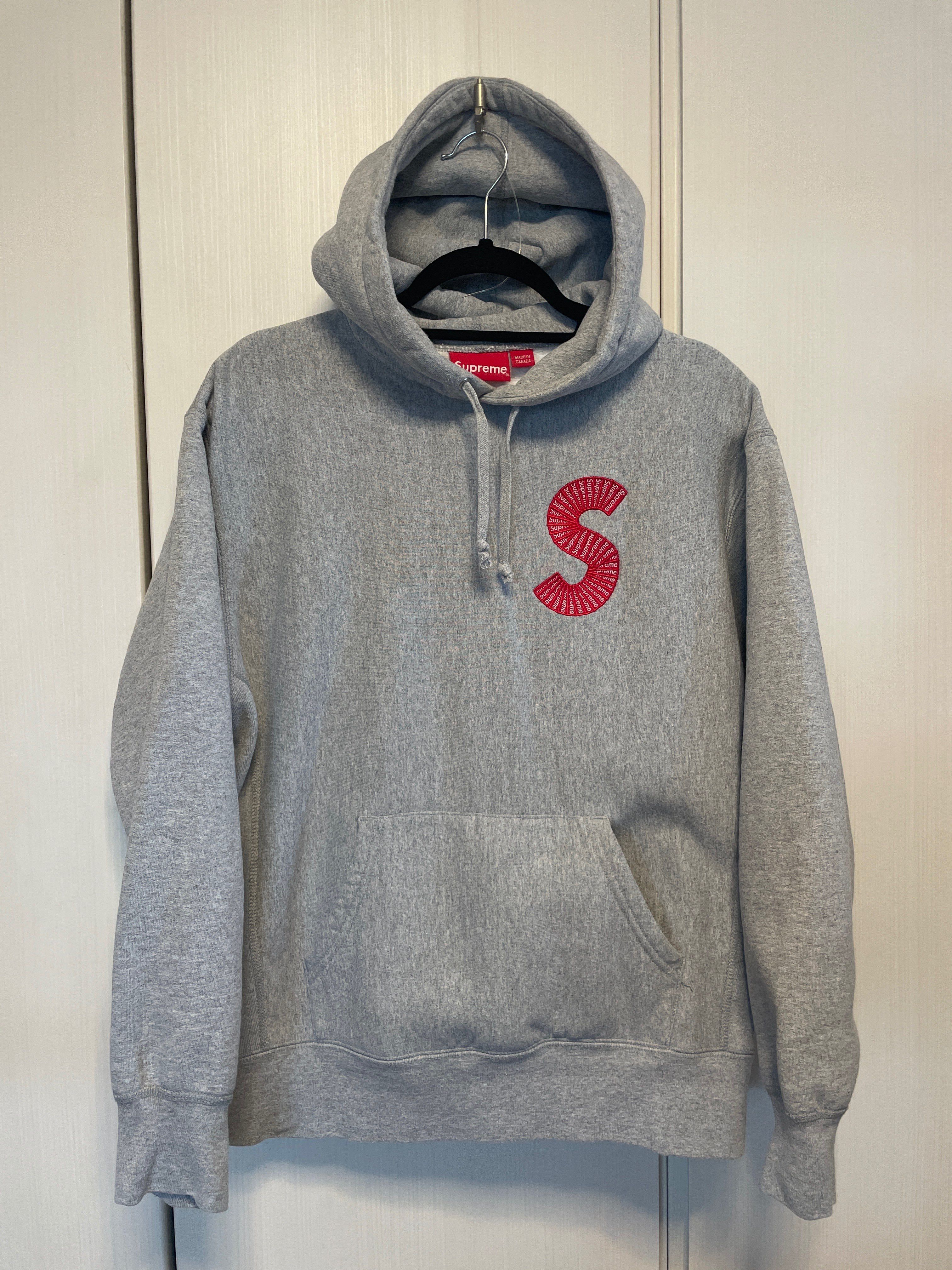 Supreme S Logo Hooded Sweatshirt "Heather Grey" (20FW)