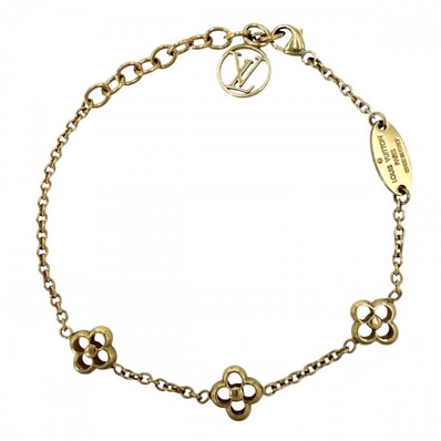 LOUIS VUITTON ルイヴィトン ブレスレット フラワーフル アクセサリー アジャスター付き M68127 ゴールド レディース 約4.1g【中古品】