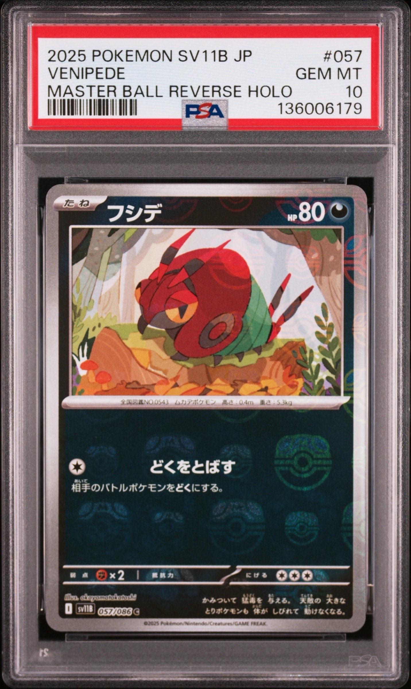 フシデ C :マスターボールミラー [SV11B 057/086](拡張パック「ブラックボルト」)