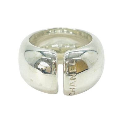 美品 CHANEL シャネル ロゴ シルバー シルバー925 リング 指輪 アクセサリー ジュエリー 12号 Y1-00001 【中古】