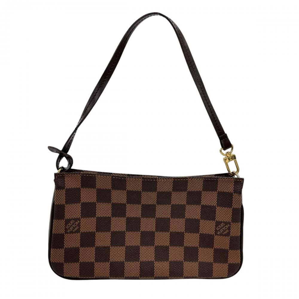 LOUIS VUITTON ルイヴィトン ハンドバッグ ナヴォナ ポーチ N51983 ダミエキャンバス ブラウン 茶 レディース【中古品】