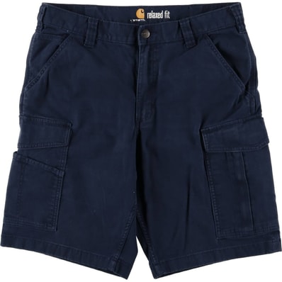 古着 カーハート Carhartt RELAXED FIT ダック カーゴショーツ ハーフパンツ メンズw34相当 ジッパーフライ/eaa583944