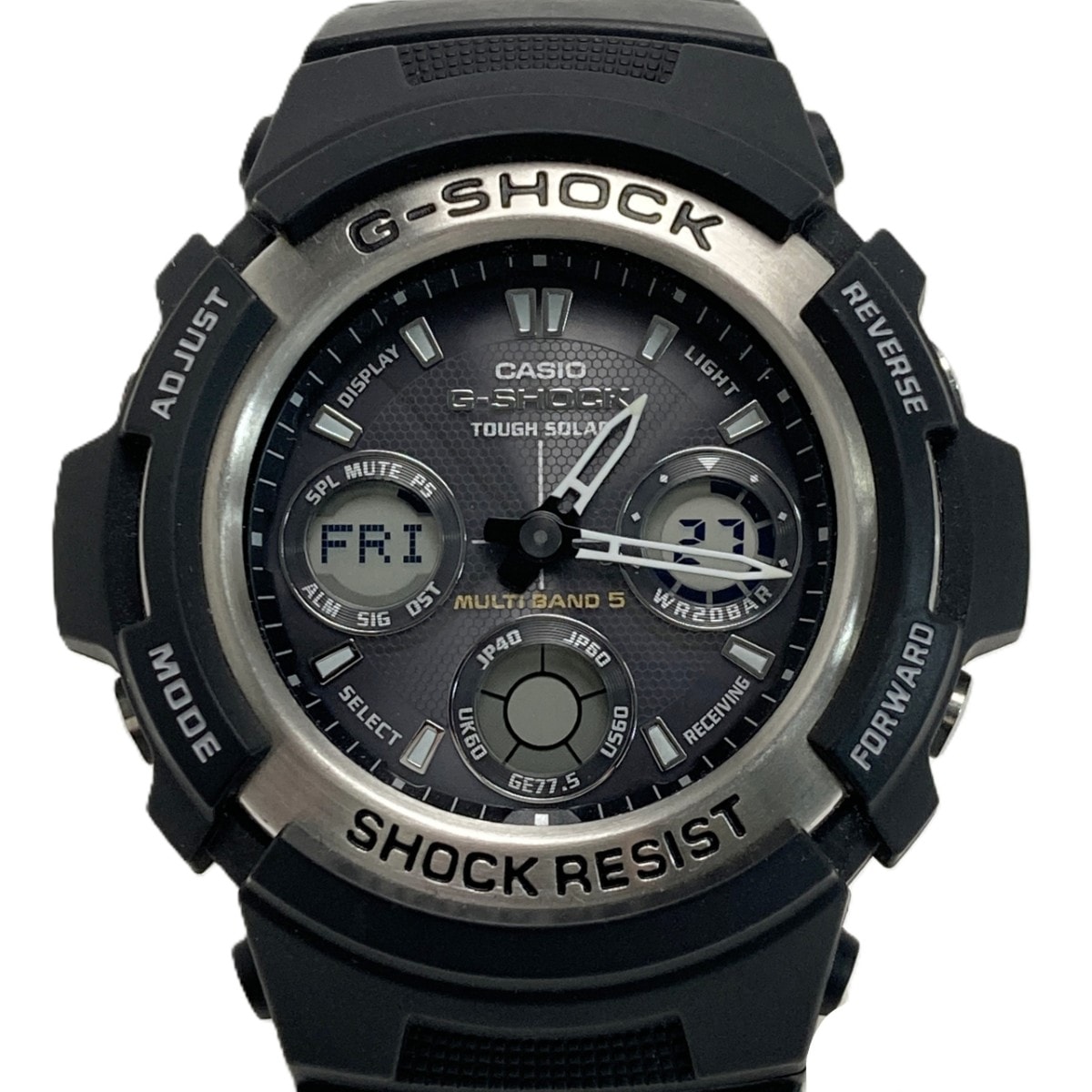 CASIO カシオ G-SHOCK デジアナ AWG-100-1AJF 電波ソーラー メンズ 腕時計