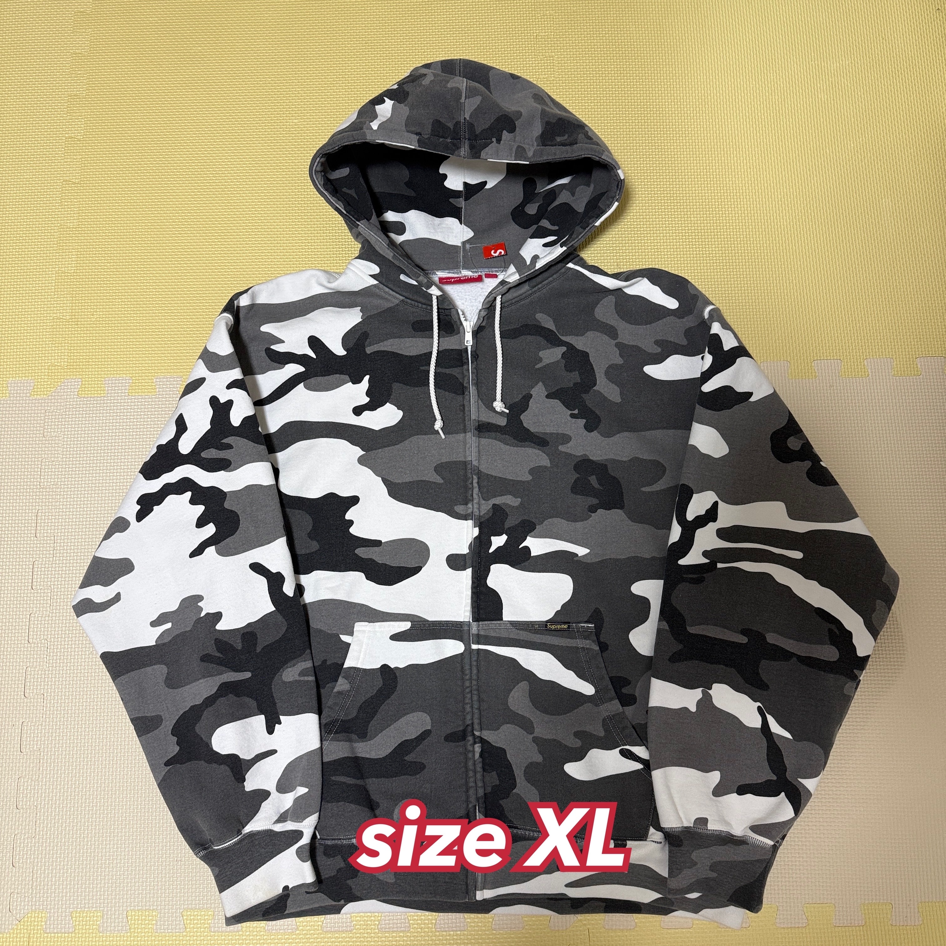 Supreme Work Zip Up Hooded Sweatshirt "Snow Camo"