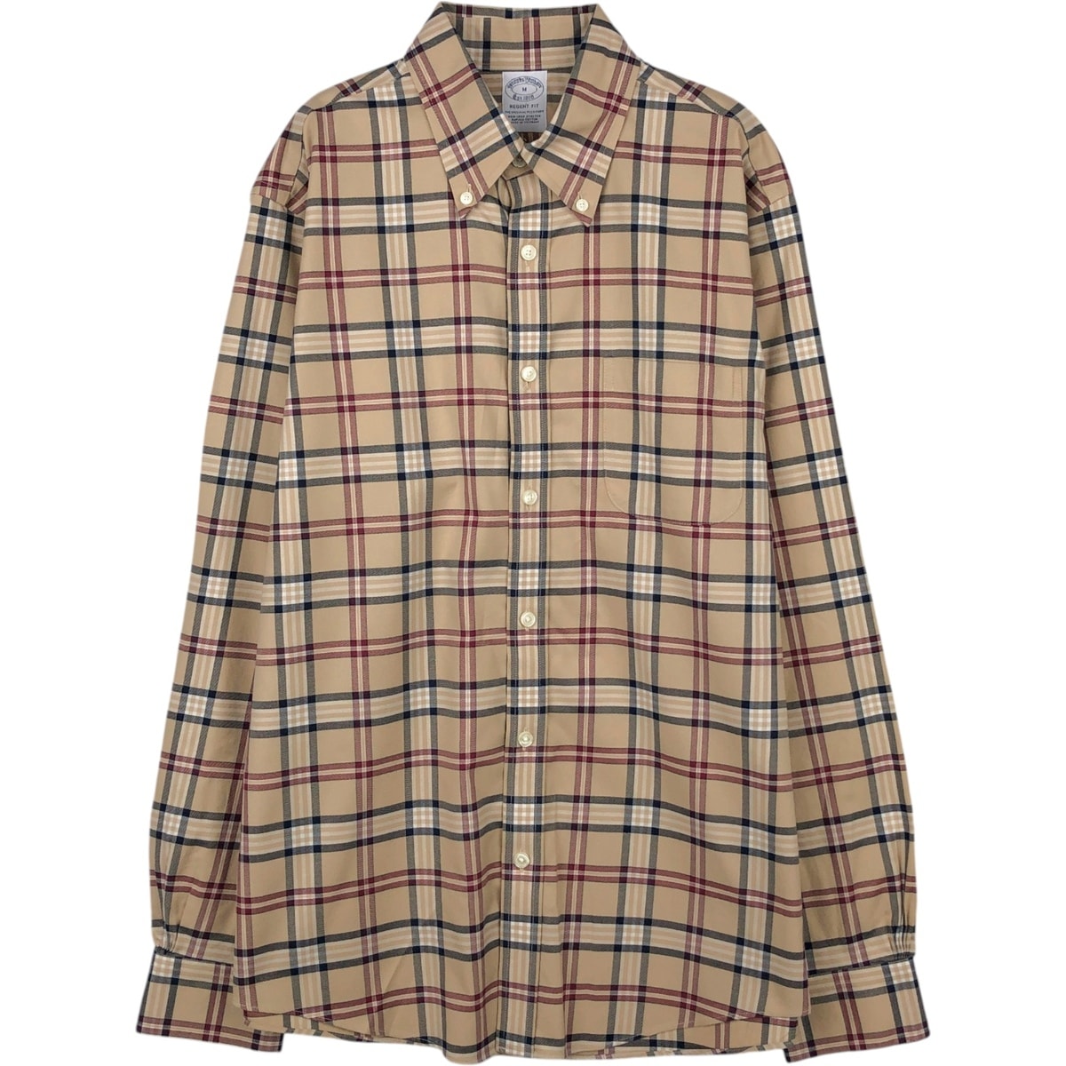 古着 ブルックスブラザーズ Brooks Brothers Est.1818 REGENT FIT 長袖 ボタンダウンチェックシャツ メンズM相当/eaa652112