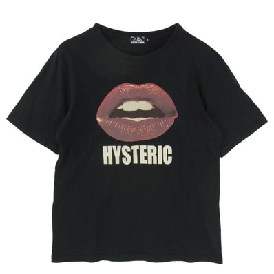 HYSTERIC GLAMOUR ヒステリックグラマー 18SS 02182CT34 LIPS リップス マウスプリント クルーネック 半袖 Tシャツ ブラック系 M【中古】