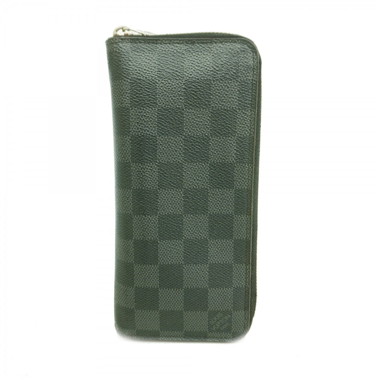 ★最終価格【6cd4517-k】ルイヴィトン 長財布 ダミエ・グラフィット ジッピーウォレットヴェルティカル N63095 ブラック グレー 旧型【中古】メンズ