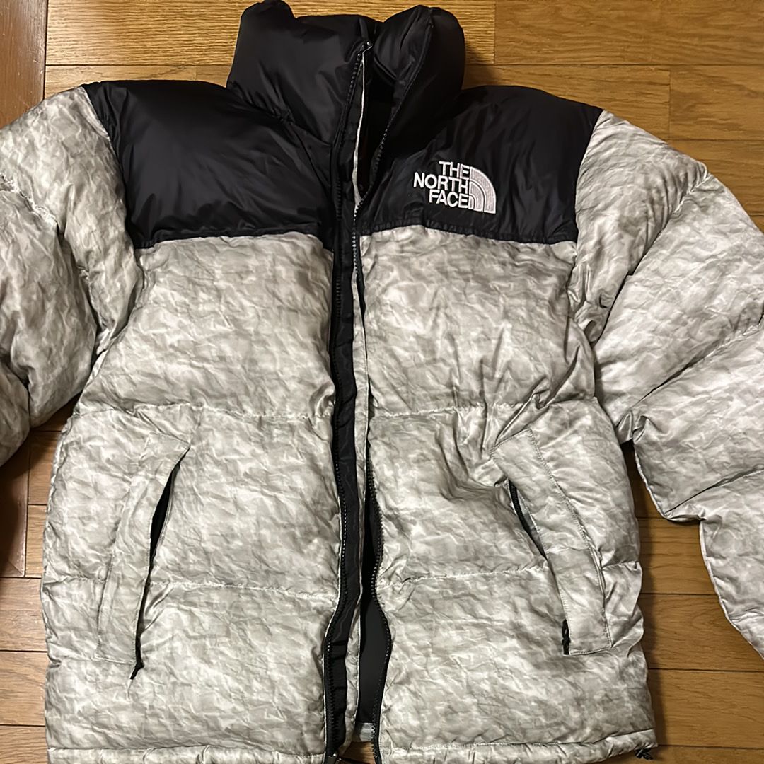 Supreme x The North Face Nuptse Jacket "White Paper Print"