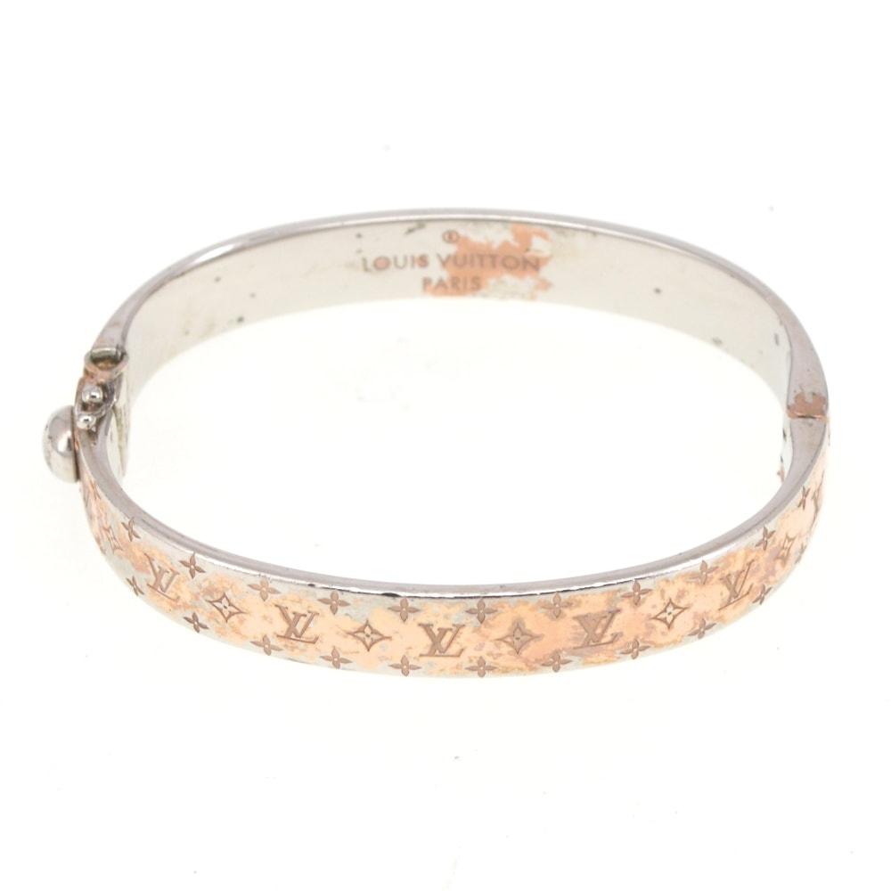 ルイ・ヴィトン LOUIS VUITTON M00253 カフ・ナノグラム バングル レディース 箱・袋付き S#140432