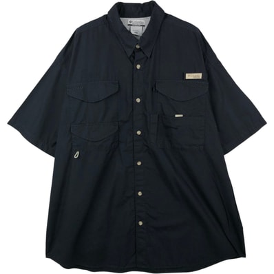 古着 コロンビア Columbia PFG OMNI-SHADE オムニシェイド 隠しボタンダウン 半袖 フィッシングシャツ メンズXL相当/eaa659287