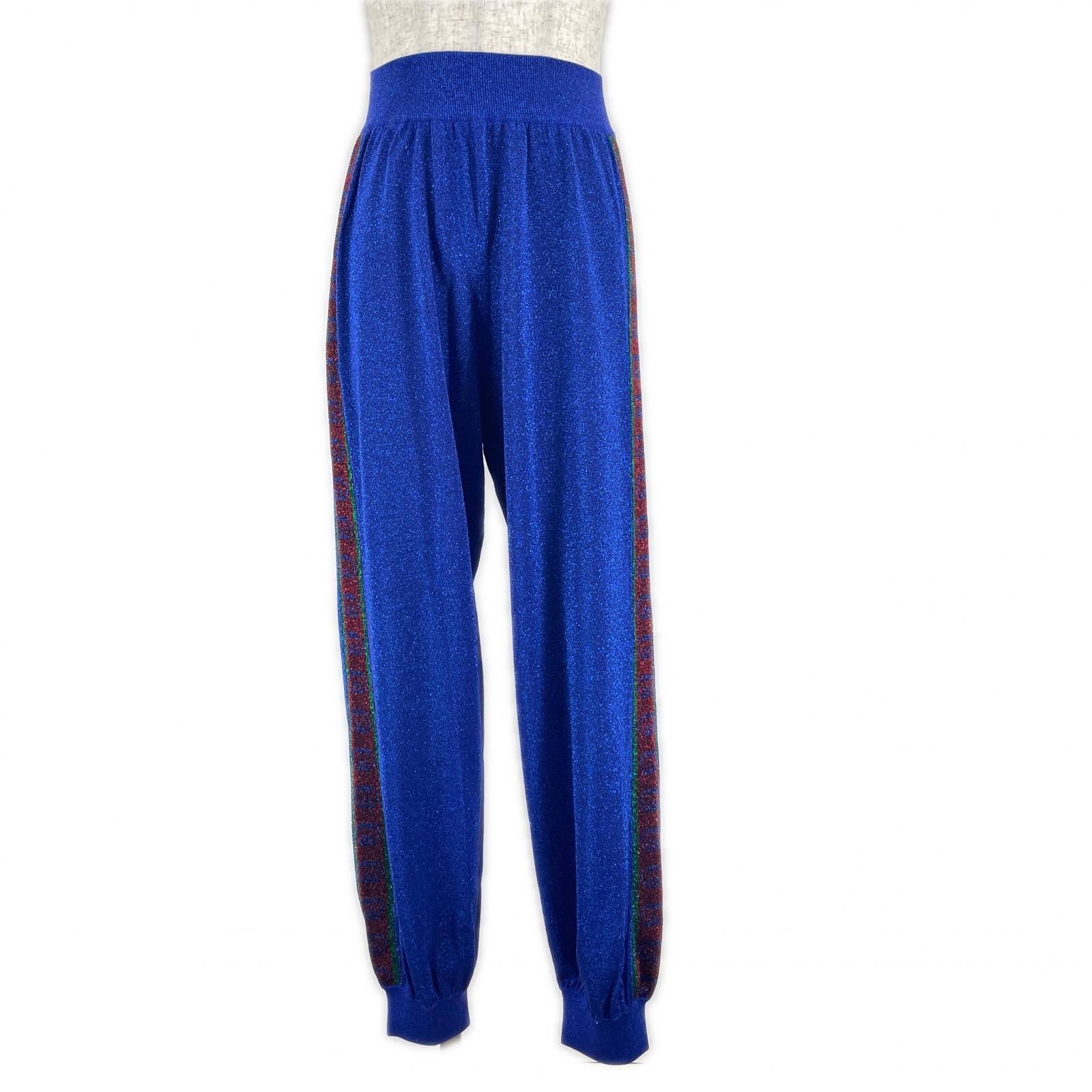 極美品 グッチ パンツ ブルー レディース XS 579764