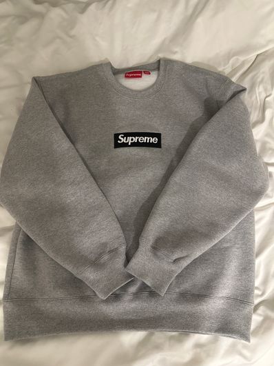 Supreme Box Logo Crewneck "Heather Grey" (22FW)