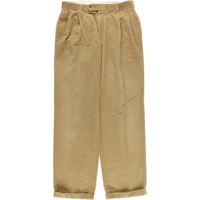古着 ブルックスブラザーズ Brooks Brothers ESTABLISHED 1818 ツータック 太畝 コーデュロイパンツ カナダ製 メンズw33相当/eaa627336