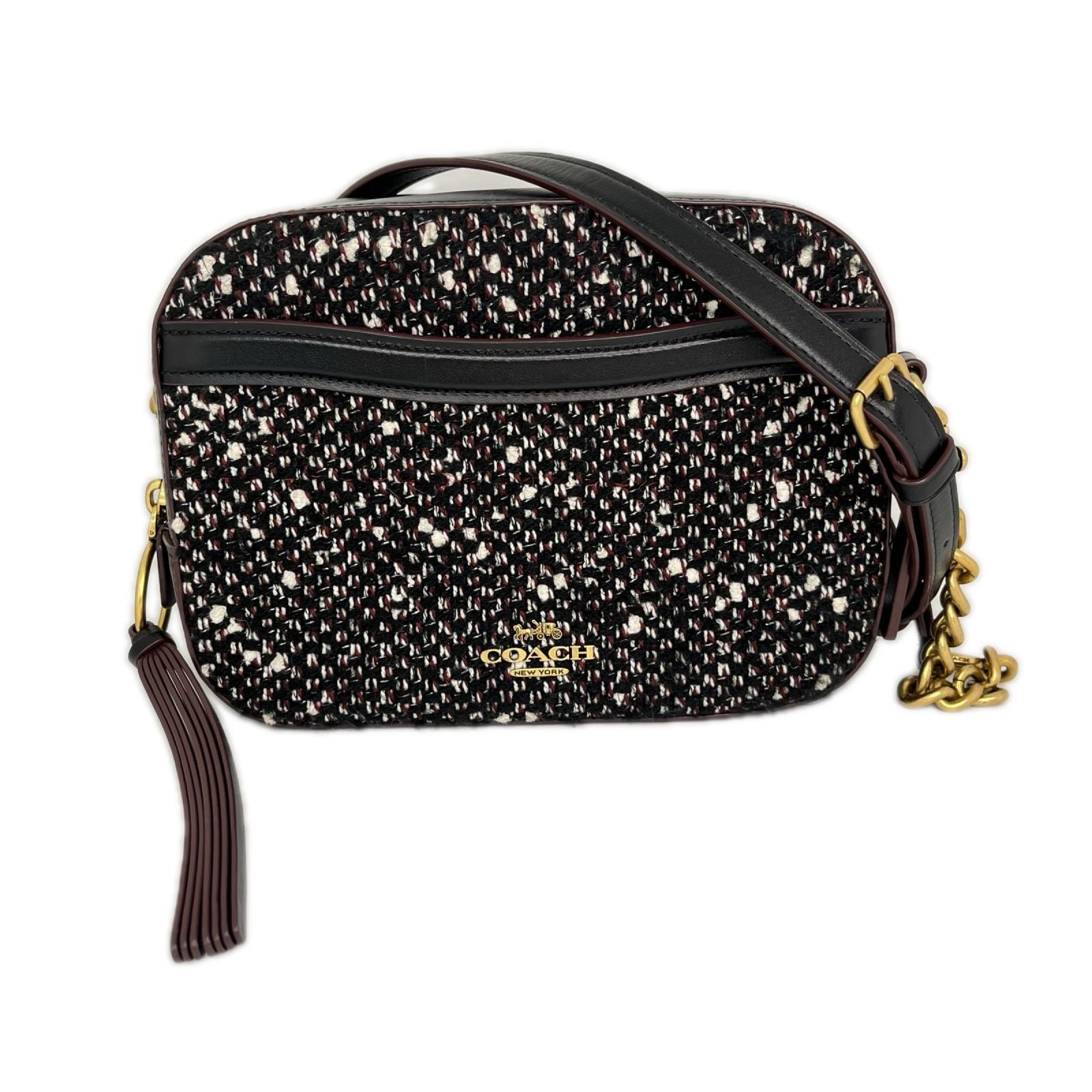 COACH コーチ ツイード カメラバッグ ショルダーバッグ 88204 ブラック