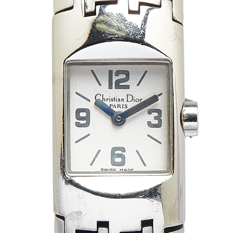 ディオール ディオフィリック 腕時計 D96-100 クオーツ シルバー文字盤 ステンレススチール レディース Dior 【中古】