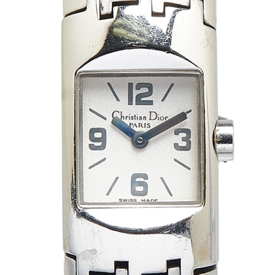 ディオール ディオフィリック 腕時計 D96-100 クオーツ シルバー文字盤 ステンレススチール レディース Dior 【中古】